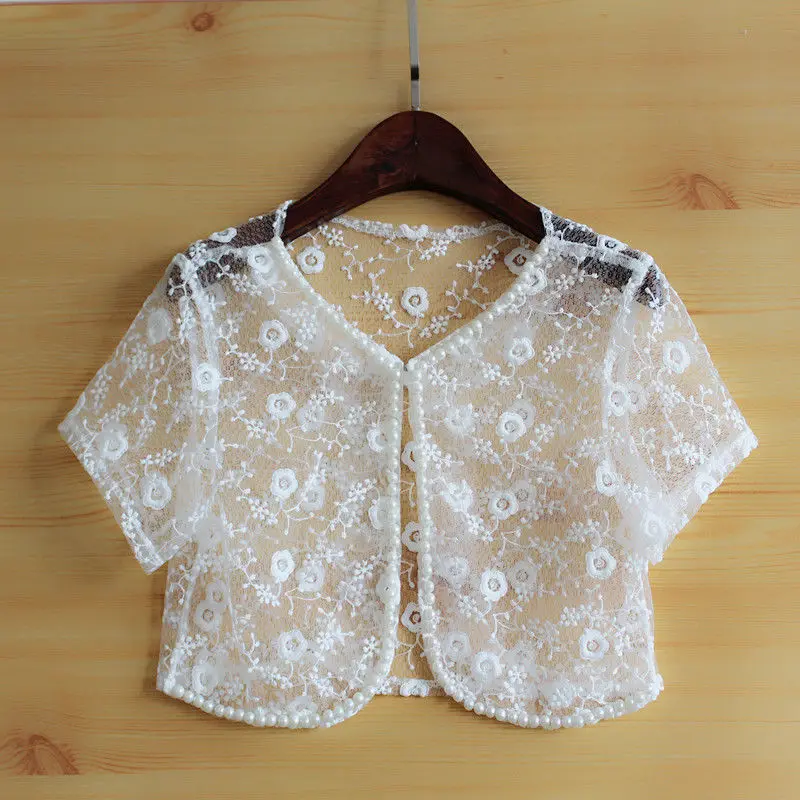 

2022 Women Lace Coat Cardigan Summer Female Hollow Out Sun Clothes Shawl Ladies Coats Elegant Solid Color Coats and Jackets A48