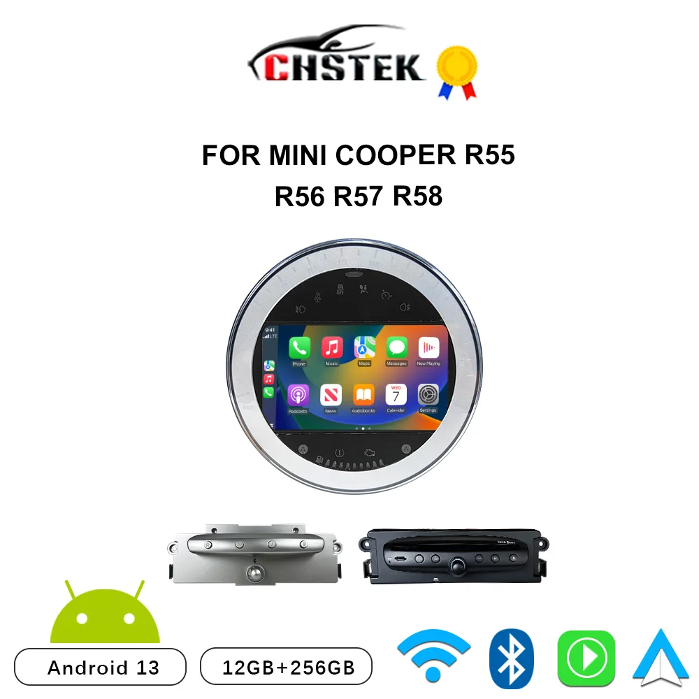 Автомобильный радиоприемник CHSTEK Android 13 Carplay для Bmw Mini Cooper R55 R56 R57 R58 S Clubman Clubvan Coupe
