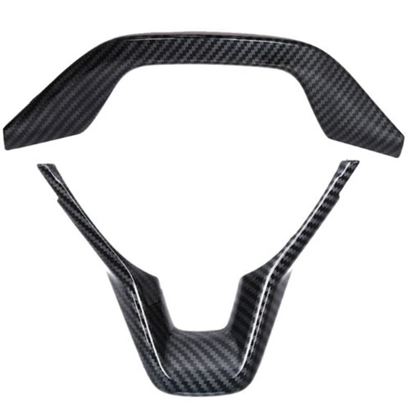 

3x2 шт. черная Автомобильная Стильная рамка рулевого колеса из углеродного волокна защитная крышка отделка для HONDA ACCORD 2018 2019