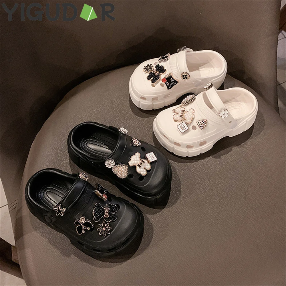 

Fashion Shoes Outdoor Women Slippers Thick Sole High Quality Summer Sandals For Girls Dongdong Shoe Girl Cartoon decoration