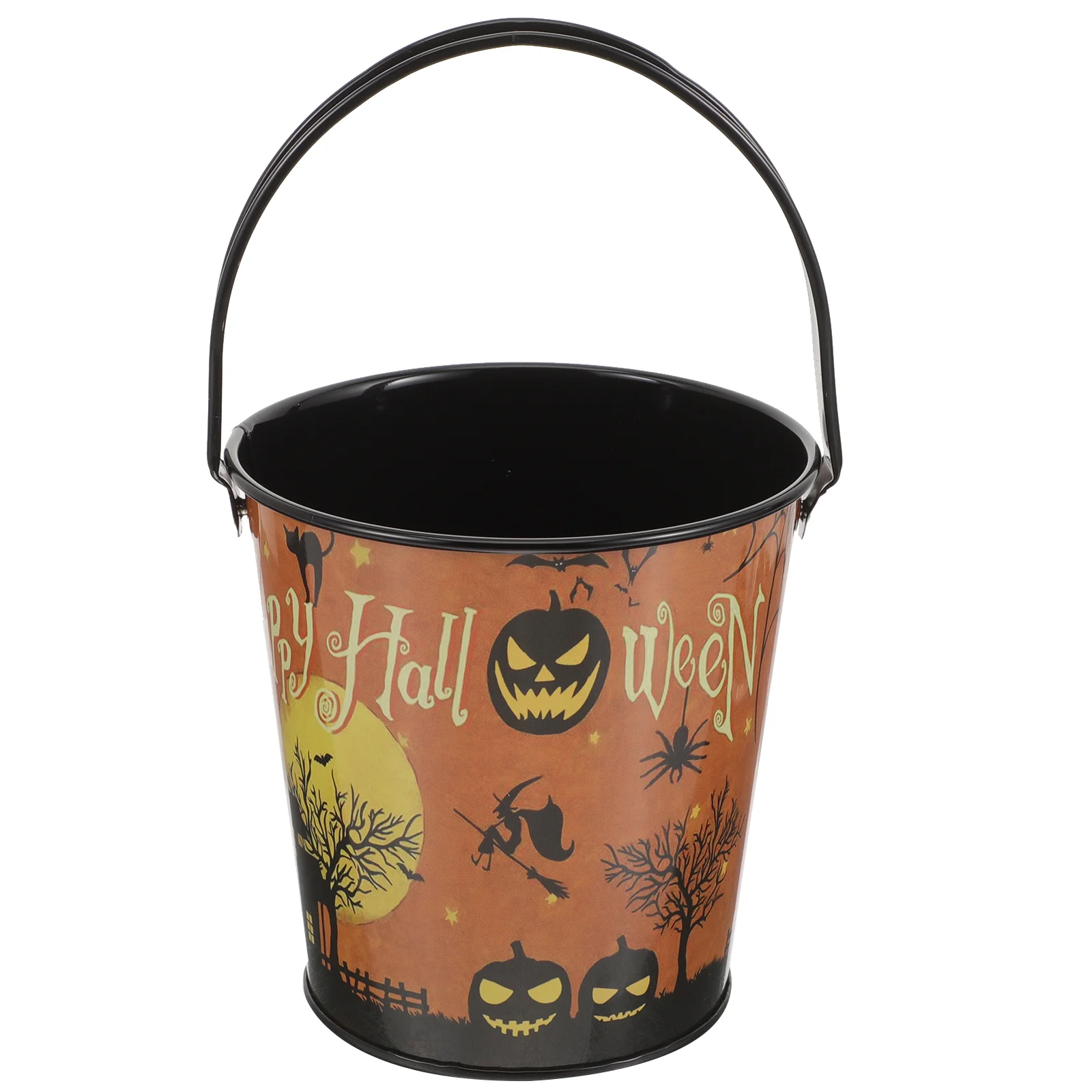 

Decorative Candy Bucket Small Handheld Halloween Play Treats Metal Buckets Party