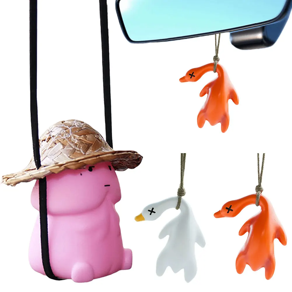 Забавная жареная утка автомобильный кулон автомобильное зеркало заднего вида