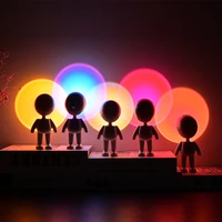 youpin wall lamp led projection table lamp astronaut star rgb color robot astronaut sunset night light starry sky birthday gift