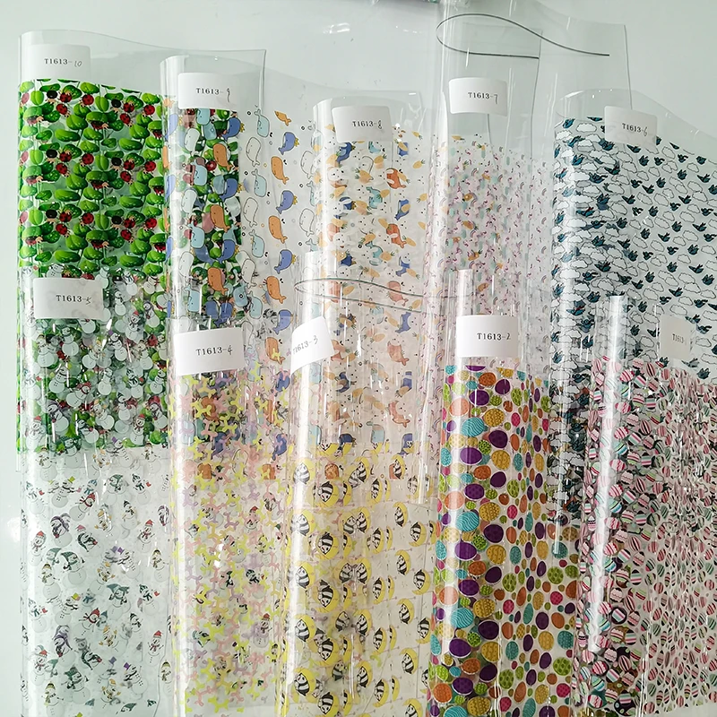 

0.5MM Transparent Faux Leather Sheets TPU Vinyl Film for Packaging Decoration Bag Making PVC Halloween DIY Craft Handmade