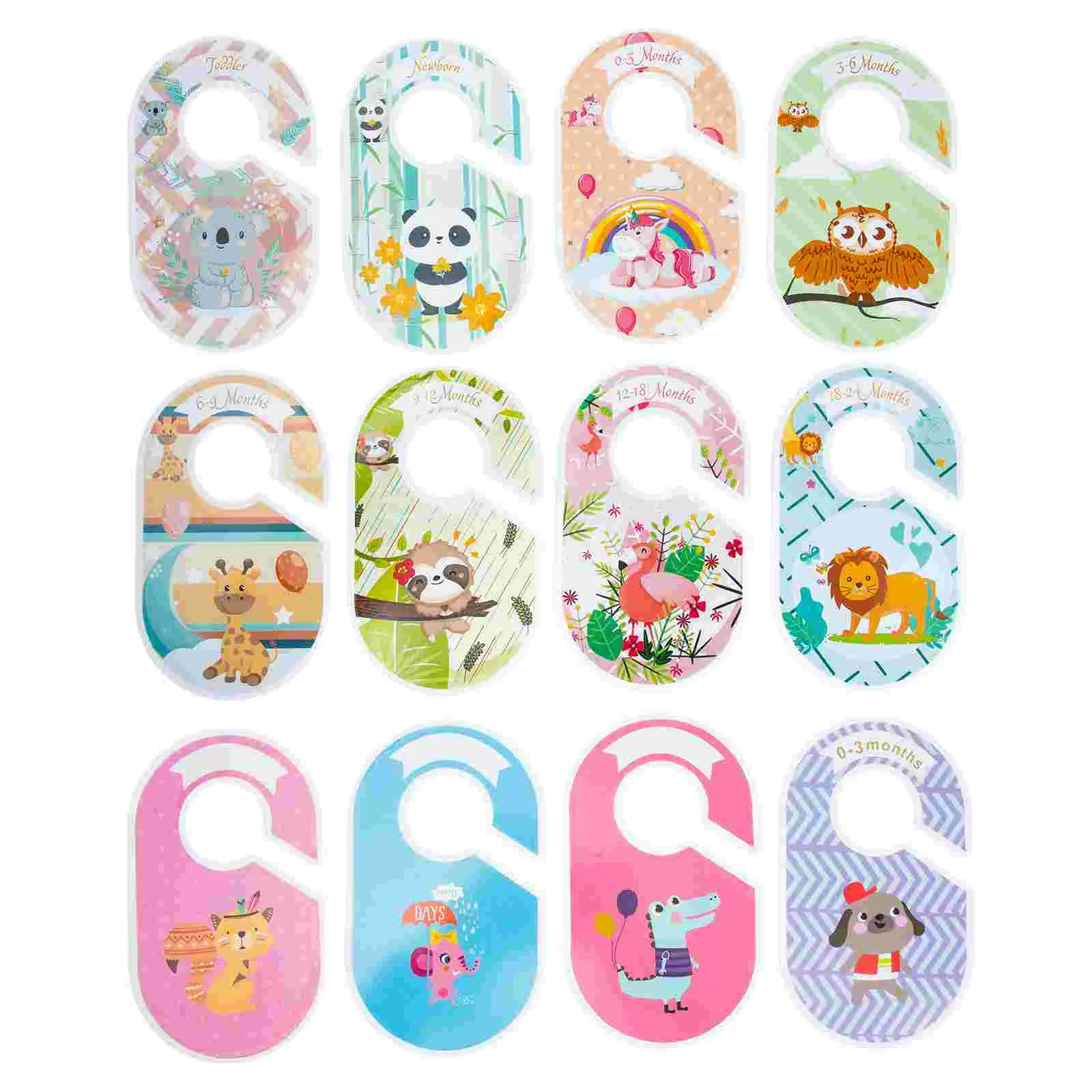 

20pcs Animal Closet Dividers Baby Clothes Organizers Baby Closet Size Dividers