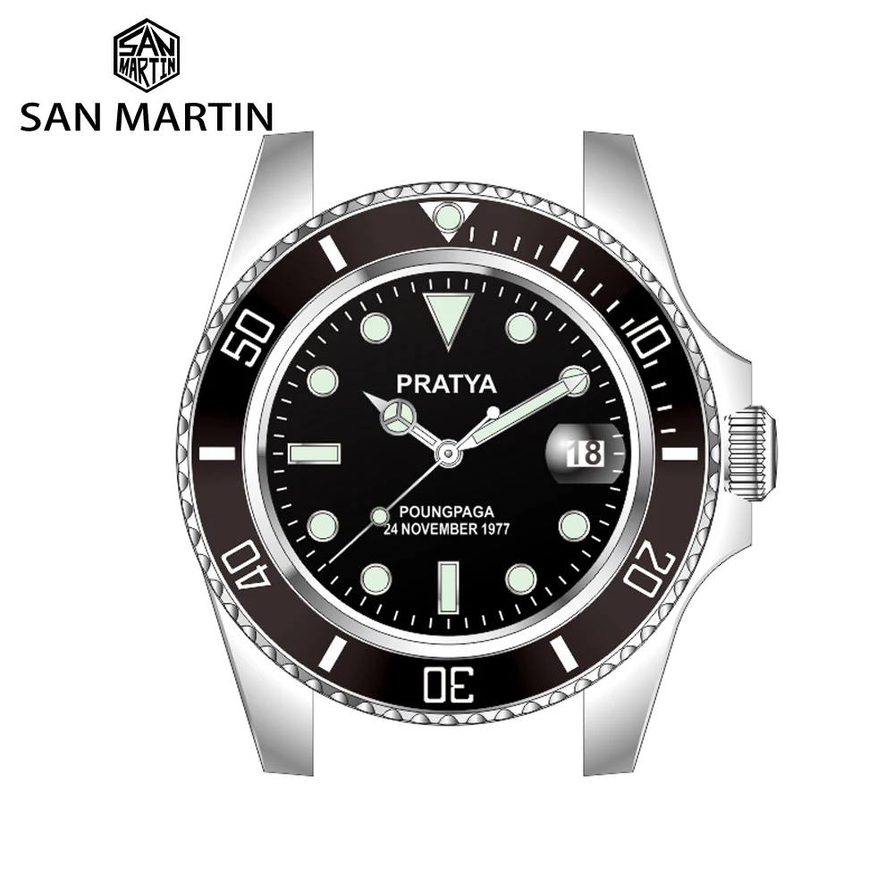 San Martin Custom Watch Logo Customize Dial Service Wedding  Anniversary Word Art Gift Etc Service Fee OEM ODM OBM Watch