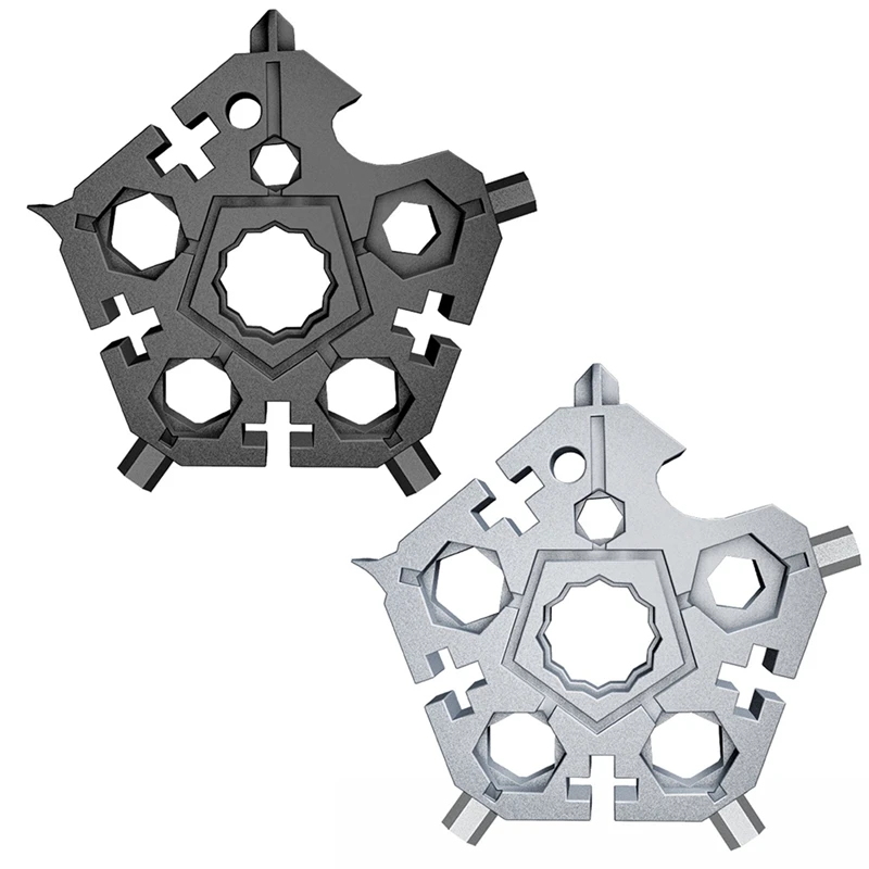

23 в 1 Многофункциональный комбинированный инструмент пятиконечный Снежинка гаечный ключ мини Edc портативный брелок для ключей