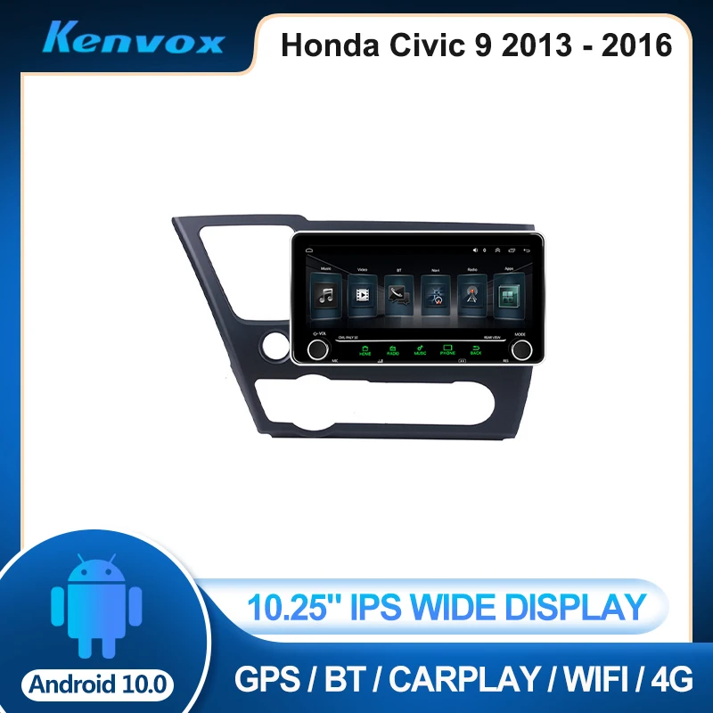 

Автомагнитола 2 din, 10,25 дюйма, IPS, Android, для Honda Civic 9 2013 - 2016