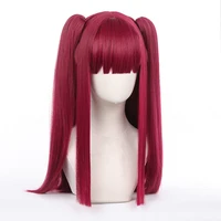 aicker synthetic anime my dress up darling rizu kyun wig devil cosplay hair long straight red kitagawa marin cos wigs with bangs