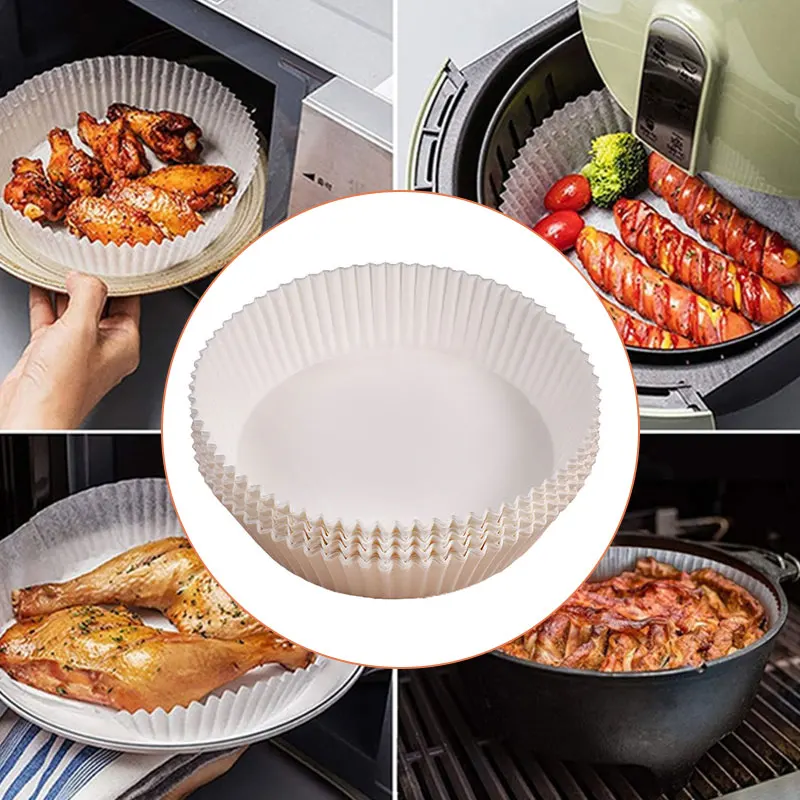 

Air Fryer Special Paper Tray Pad Oil-absorbing Baking Paper Household Non-stick Meat More Durable Waterproof and Oil-proof