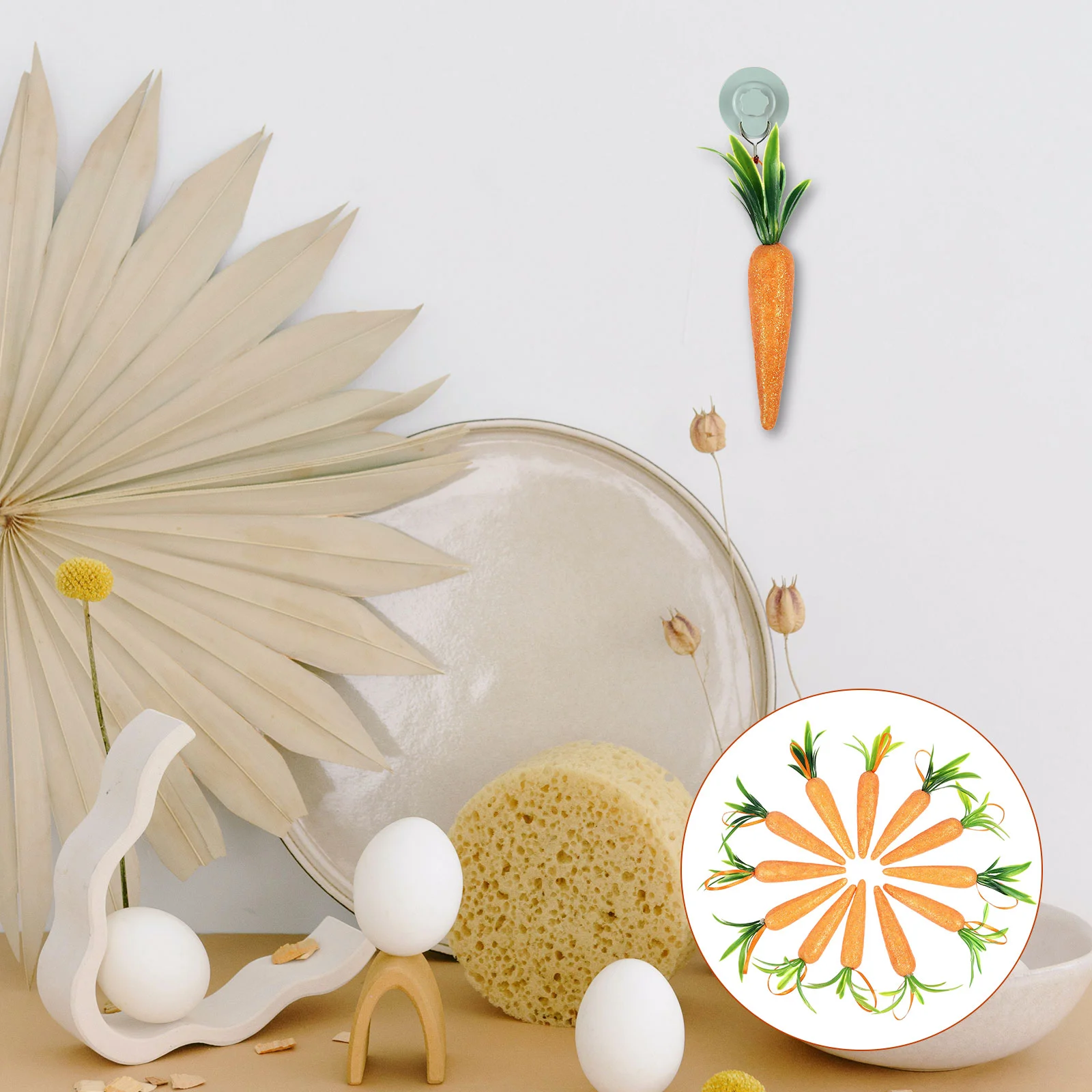

12Pcs Easter Party Layout Carrots Unique Carrots Adornment Home Hanging Decor