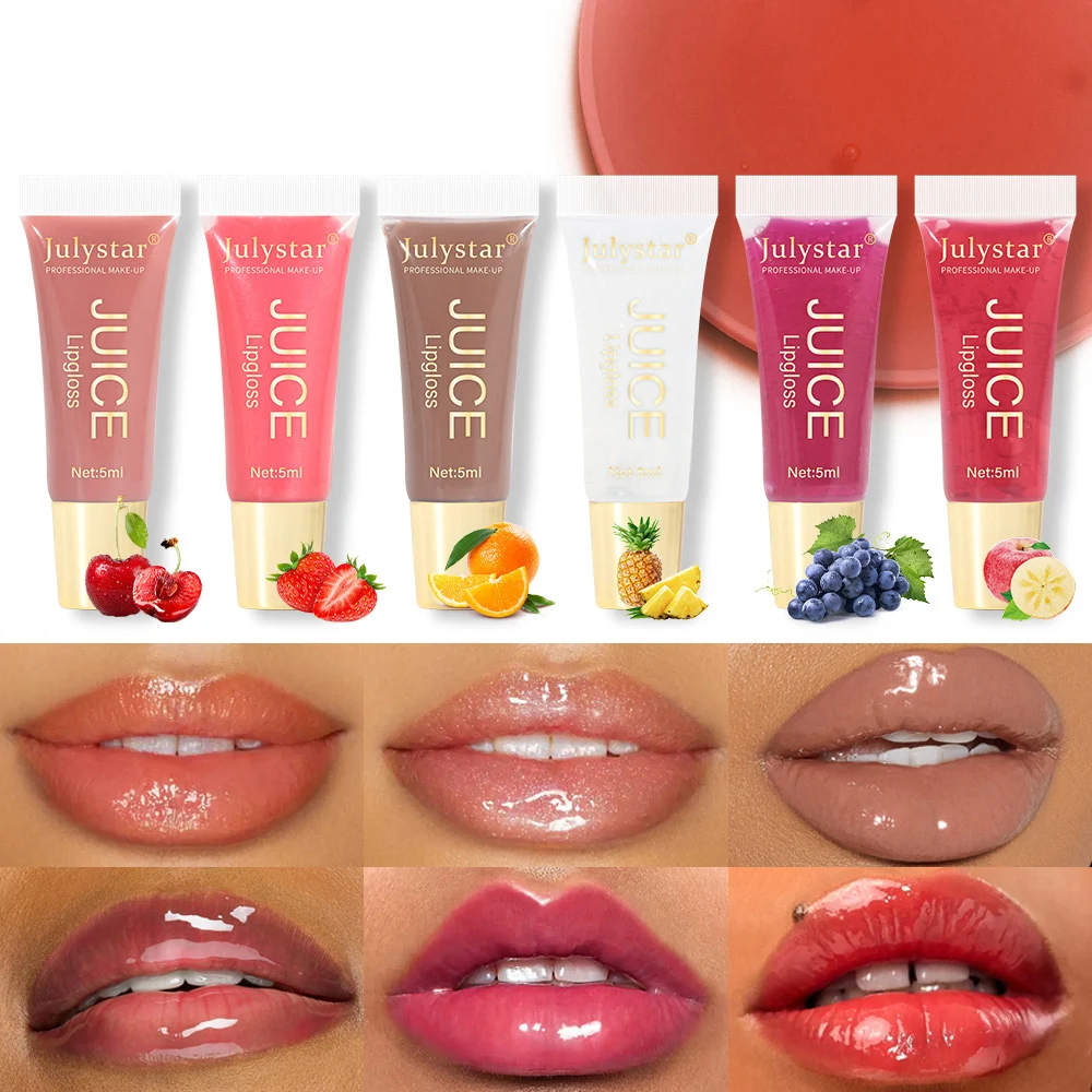 

Moisturizing Gloss Plumping Lip Gloss Lip Plumper Makeup Glitter Nutritious Liquid Lipstick Cherry Mineral Oil Clear Lip Gloss