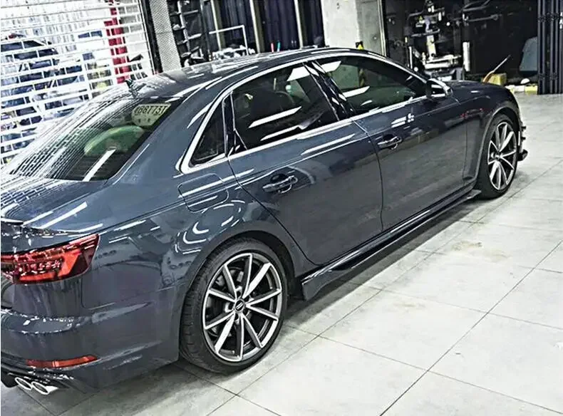 Для Audi A4 S4 RS4 SLINE B9 B10 2017 2018 2019 2020 2021 2022 2023 Боковые панели Комплект юбок для губ