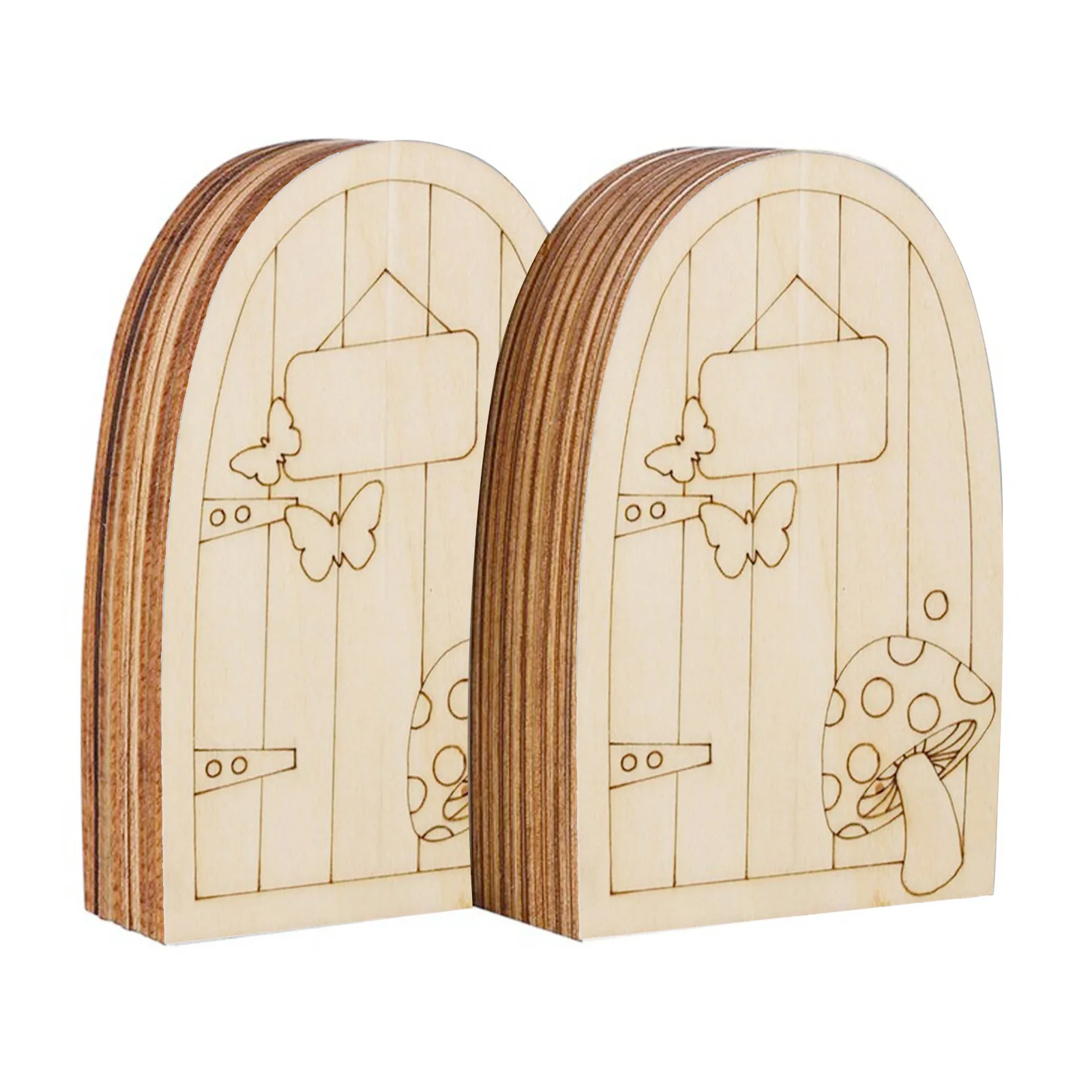 

20pcs/pack Art Pretend Play Garden Miniature Accessories Furniture Wooden Fairy Door Home Decor DIY Craft Gift Embellishments