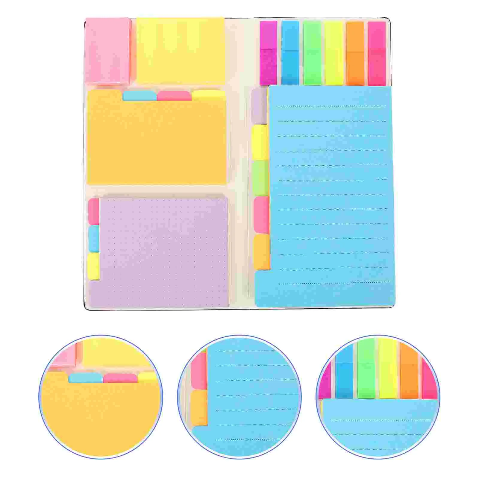 

Memo Paper Pad Students Colorful Sticker Multi-function Self-adhesive Pads Message Small Pocket Notebook