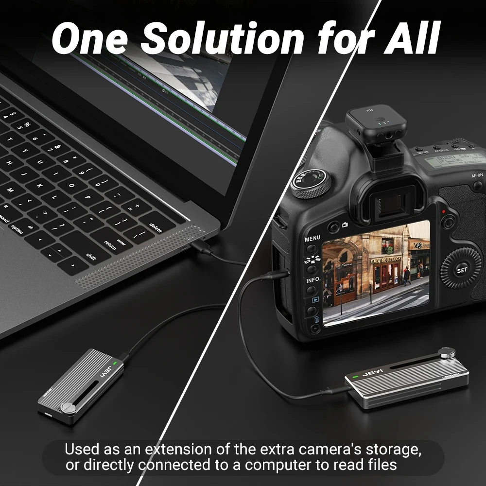 

Solid State Mobile Hard Drive Case with Camera Mounting Screw Camera SSD Hard Disk Box 10Gbps USB 3.2 Gen 2 for M.2 NVMe 2280