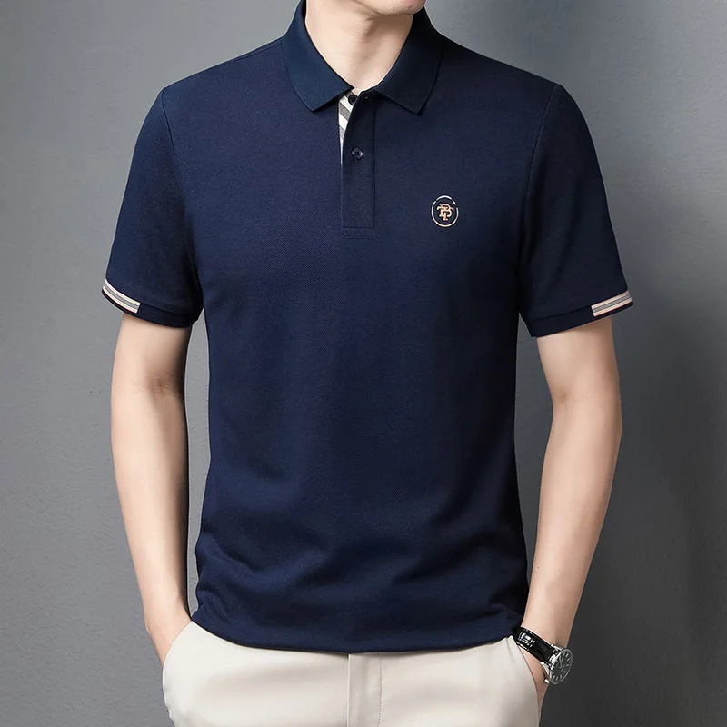 

European New Arrival, Luxury 2023 Summer Top Men's POLO SHIRT COTTON Lapel Embroidery Slim Fit Breathable High Quality T-shirt