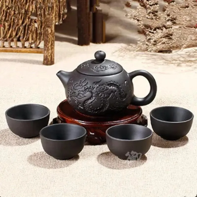 

Чайный сервиз Xishi Pot из фиолетовой глины, 1 горшок, 4 чашки