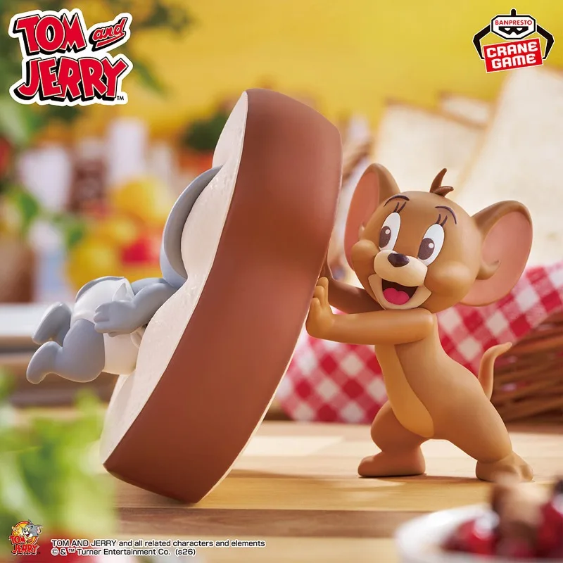 Фото В наличии: Большая мягкая виниловая фигурка Bandai Том и Джерри - Yummy Bread - Таффи, мягкие резиновые фигурки, аниме-модель, игрушка, подарок WY №3