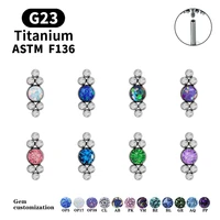 g23 f136 titanium stud earrings cz lip nail cartilage piercing jewelry fashion ladies earrings silver color jewelry accessories