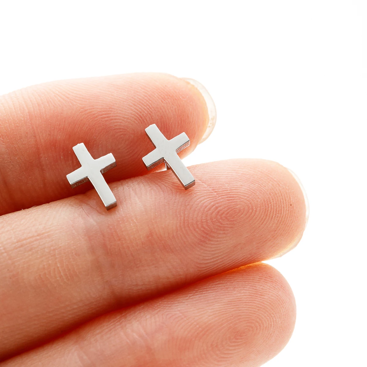 Женские Геометрические серьги-гвоздики из нержавеющей стали