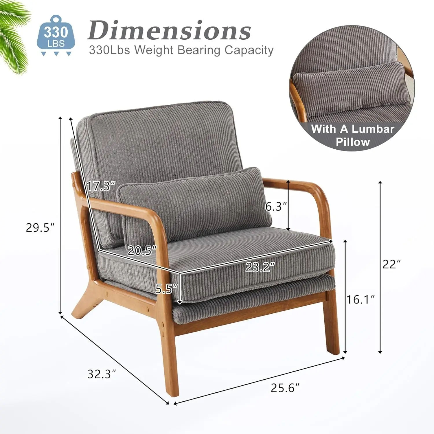 Модернизированный комплект вельветовых стульев премиум-класса с акцентом из 2