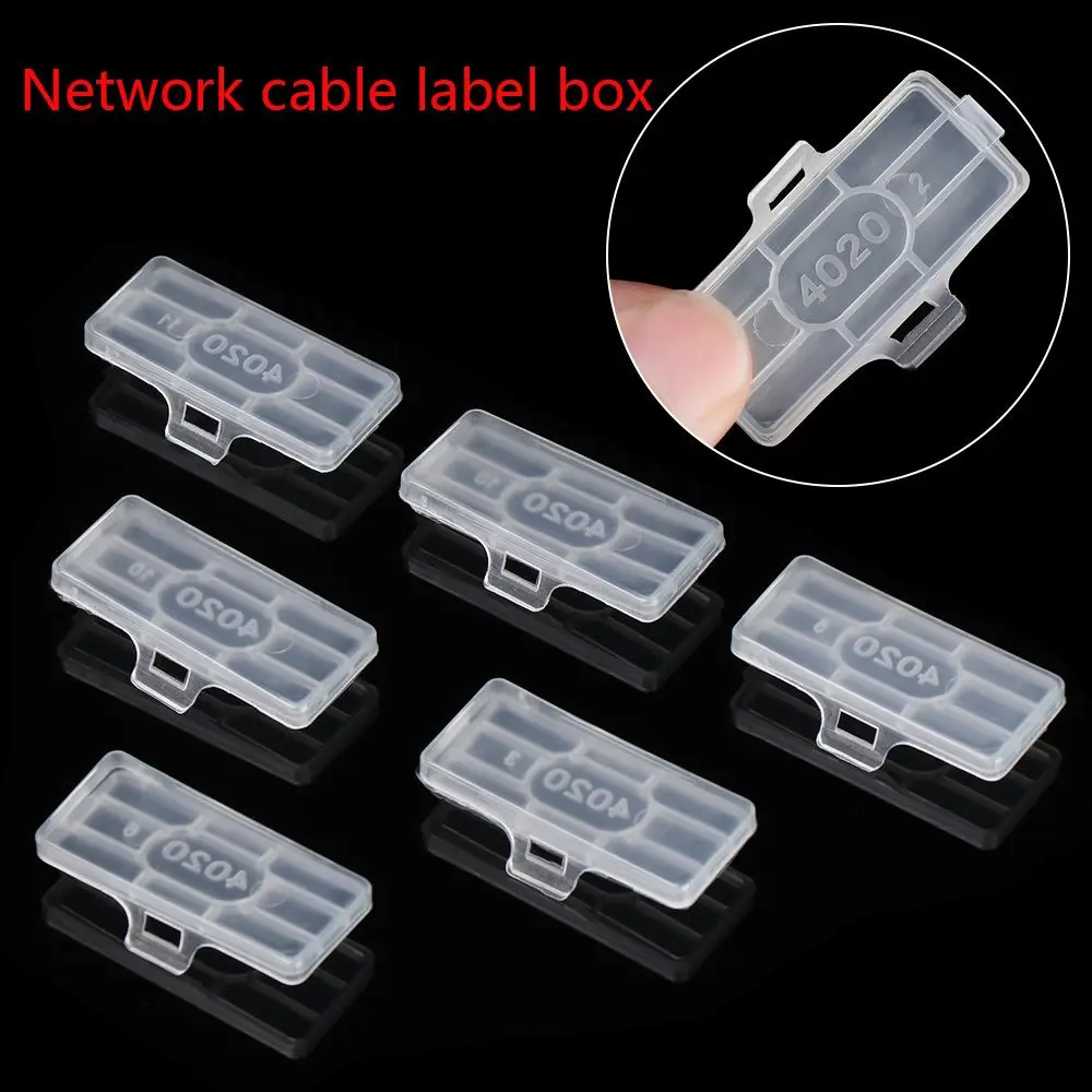 

50Pcs Useful Cable Tie Marker Tool Display Sign Network Identification Tags Cable Labels Tag Box Fiber Organizers