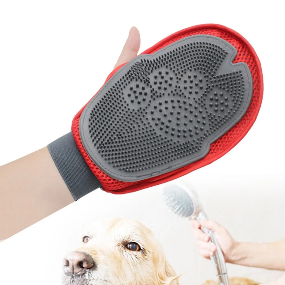 

Hair Dogs Pet Silicone Combing Glove Bath Removal Hair Gloves Grooming Dog Mitten Cleaning Cat Supplies Deshedding Kitten Puppy