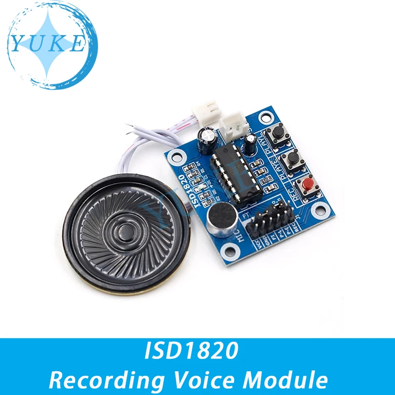 

ISD1820 recording module voice module voice board telediphone module board with microphone + amplifier