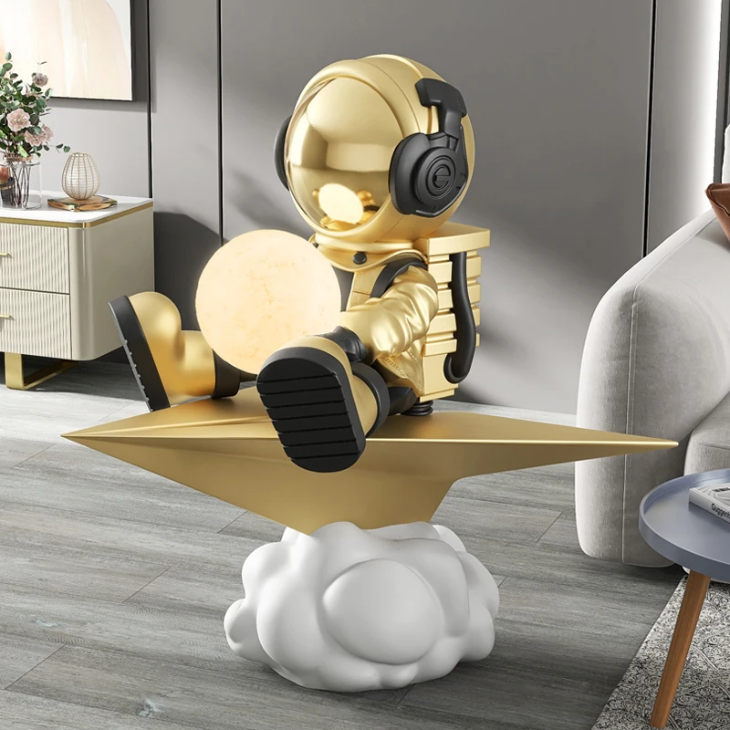 

Home Dector Large Astronaut Statue Living Room Floor Decoration Home Accessories Sculpture Nordic Modern Style Interior Figurine