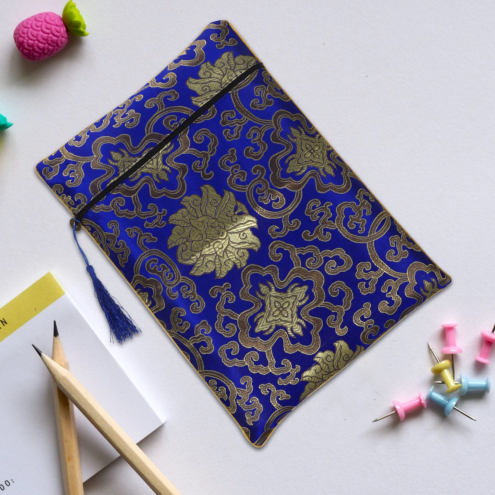 Сумка на молнии пенал для хранения ноутбука большая ткань большой емкости