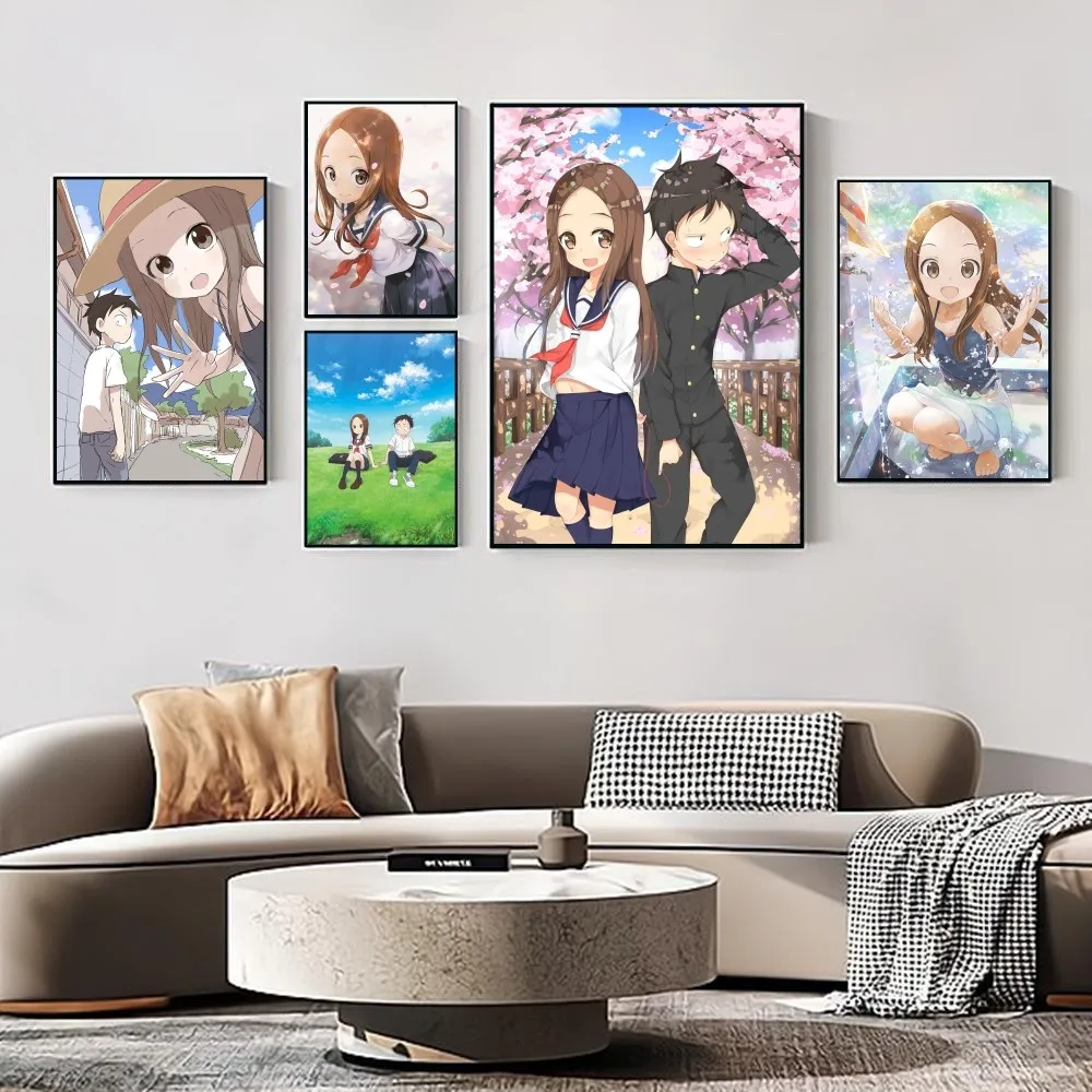 1 шт. аниме дразнинг мастер такаги-сан плакат HD плакаты домашняя комната бар Кафе