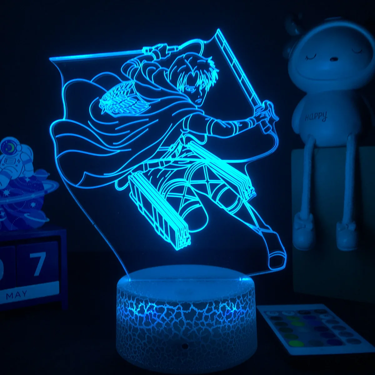 

Ночник в стиле аниме «атака на Титанов», лампа 3D для спальни, декоративная прикроватная лампа, подарок для детей, Настольная 3d лампа