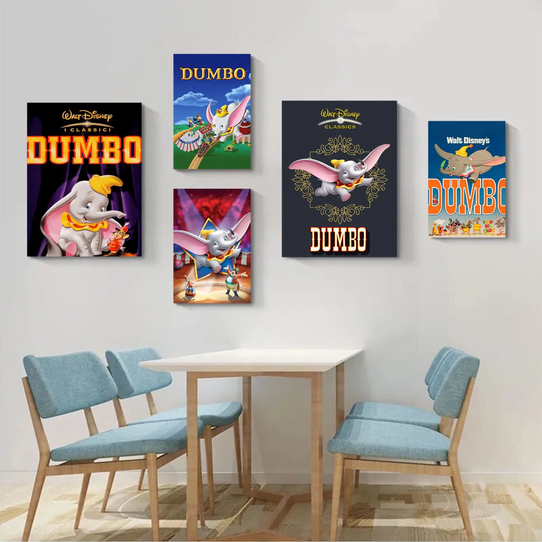 

Disney Dumbo Classic Movie Posters Vintage Room Home Bar Cafe Decor Room Wall Decor