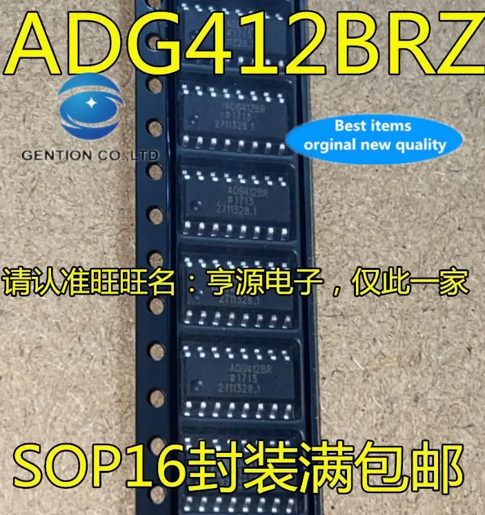 

10pcs 100% orginal new in stock ADG412 ADG412BRZ ADG412BR SOP16 multiplex and analog switch chip