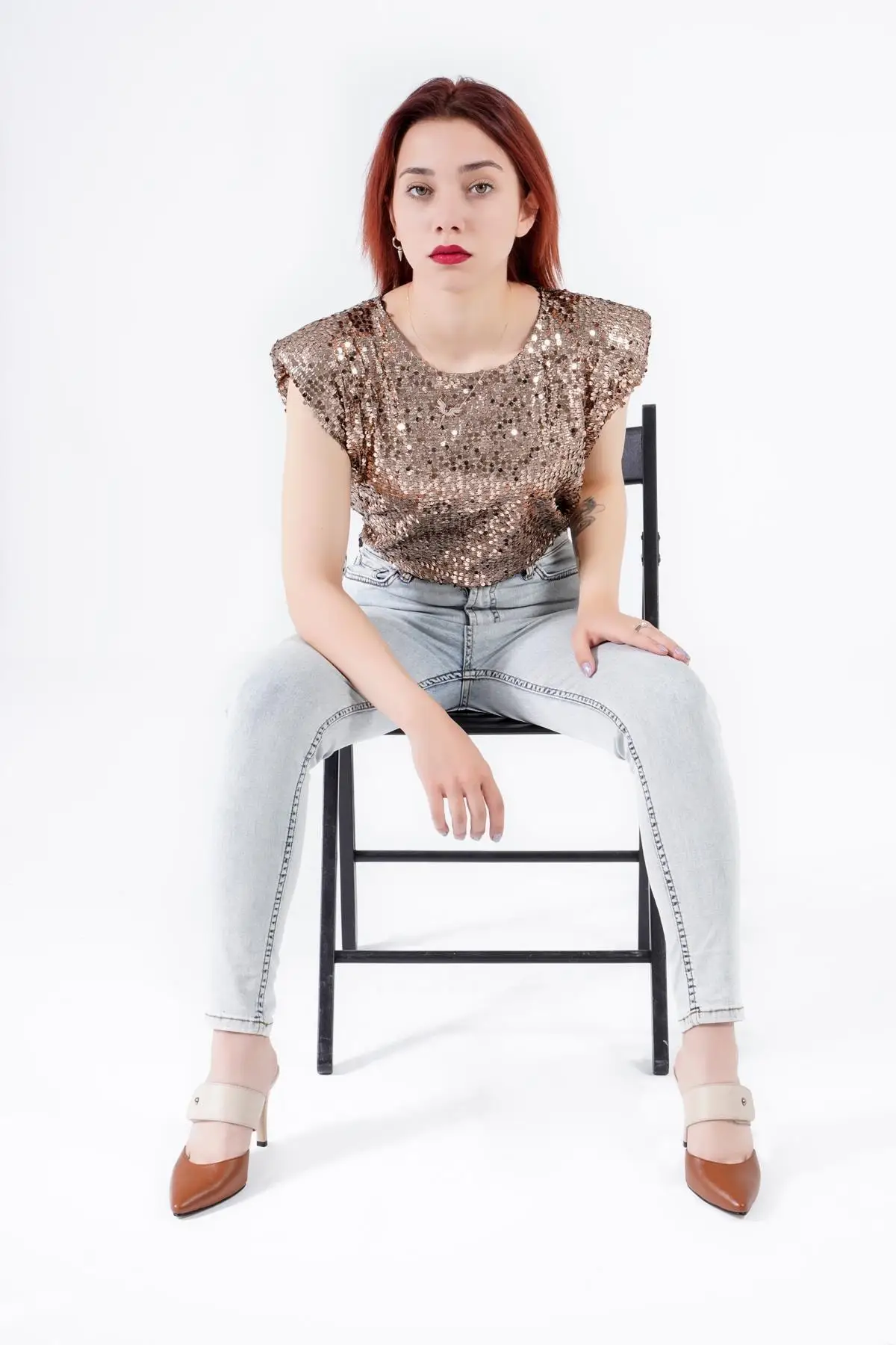 

Сандалии женские из натуральной кожи, на высоком каблуке