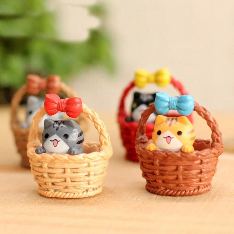 Миниатюрный кот из смолы для террариума