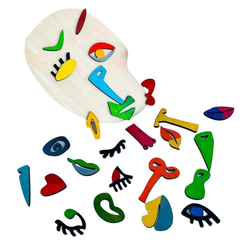 

3D пазл обучающая игрушка функция распознавания лица обучающая игрушка доска для детей Раннее Обучение