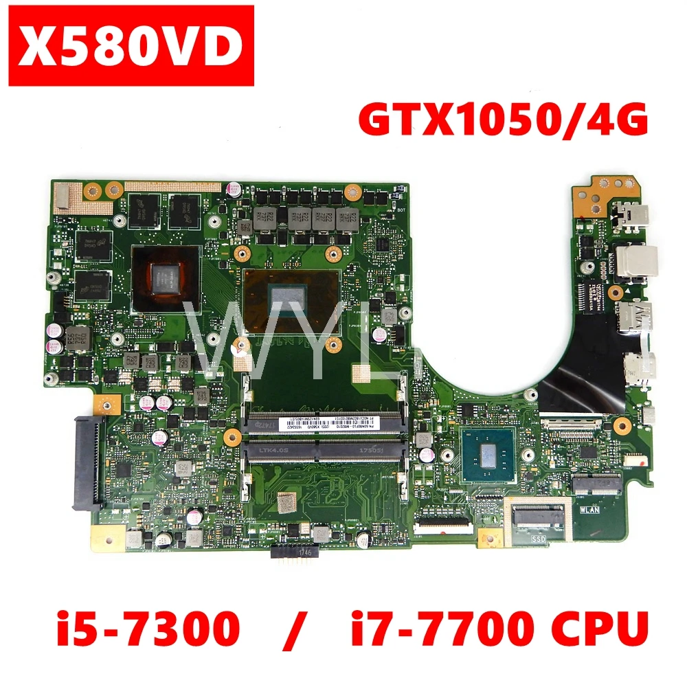 

Протестированная материнская плата для ноутбука X580VD i5-7300 GTX1050/4G i7-7700CPU X580V X580 X580VD X580VN