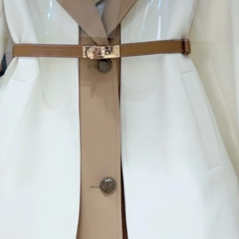 Fashion Patchwork Suit French High-level Sense Fake Two Piece Blazer Women Japanese Korean Style Casual Elegant Coat Chaqueta