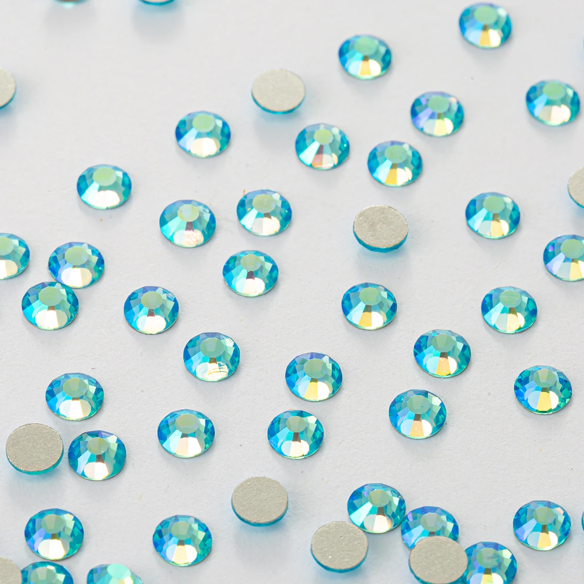 

All Sizes 3D Nail Charms Aquamarine Blue SeriesAB Flatback Non Hotfix Rhinestone Loose Stone DIY Nails Decoration