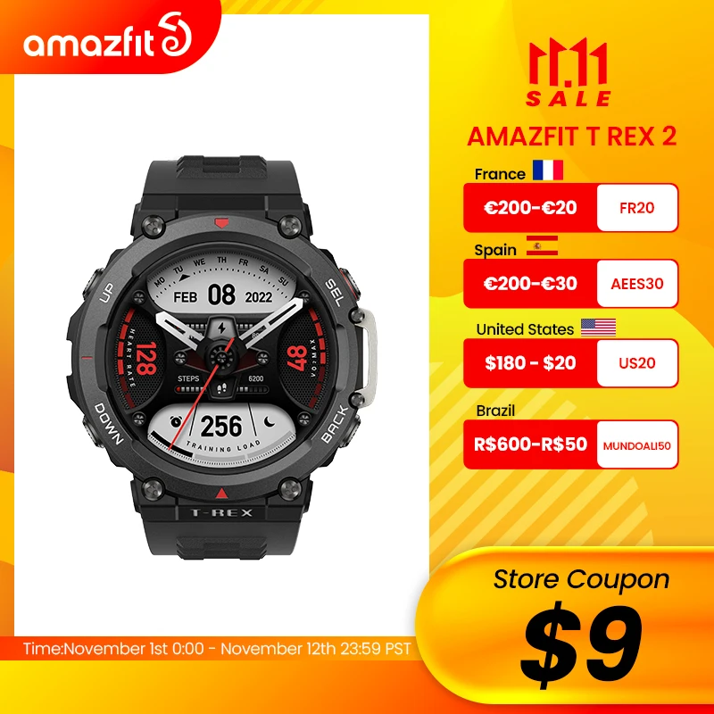 Najtaniej Nowy Amazfit T Rex 2 Na świeżym Powietrzu GPS Smartwatch T-Rex 2 Dwuzakresowy Istnieje Wiele Przejazdów Import 150 + Wbudowany Tryby Sportowe Inteligentny Zegarek Dla Android IOS Najtaniej Nowy Amazfit T Rex 2 Na świeżym Powietrzu GPS Smartwatch T-Rex 2 Dwuzakresowy Istnieje Wiele Przejazdów Import 150 + Wbudowany Tryby Sportowe Inteligentny Zegarek Dla Android IOS