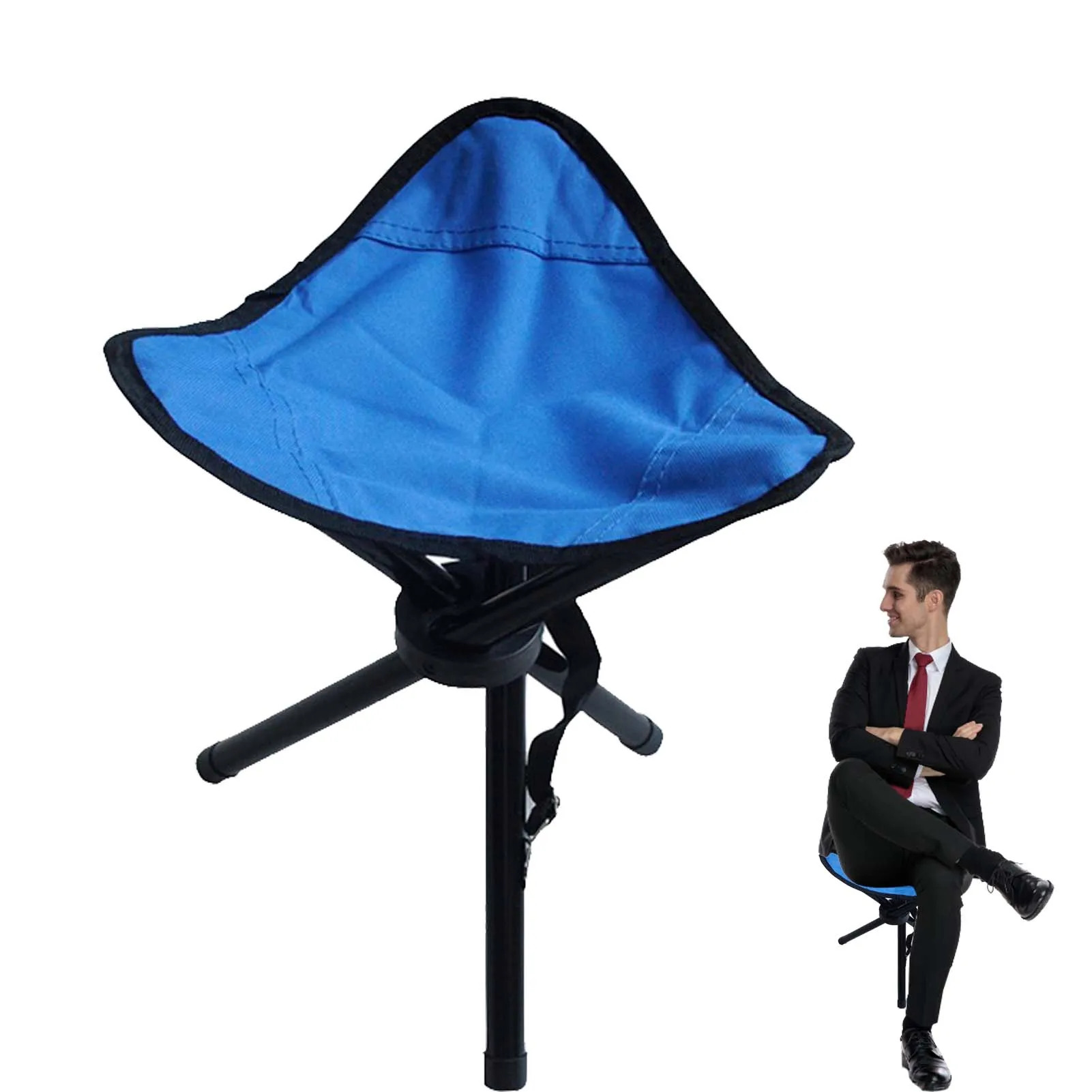 

Складной стул для кемпинга, складной пляжный стул с тремя ножками, портативный стул со штативом, складной стул, аксессуары для кемпинга, про...