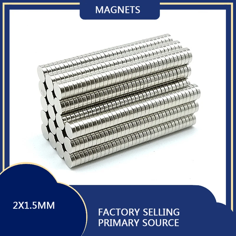 

100~3000pcs 2x1.5mm Powerful Magnets Disc 2mm x 1.5mm Permanent Small Round Magnet 2*1.5mm Thin Neodymium Magnets Strong