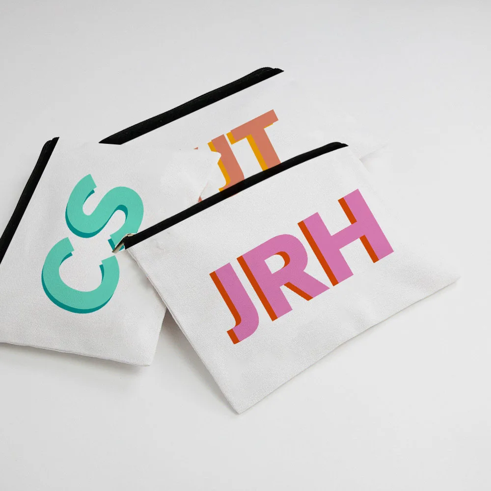 

Косметичка с монограммой теней и именем, индивидуальное предложение подружки невесты, сумочка для туалетных принадлежностей, подарок для мамы, подруги, сестры