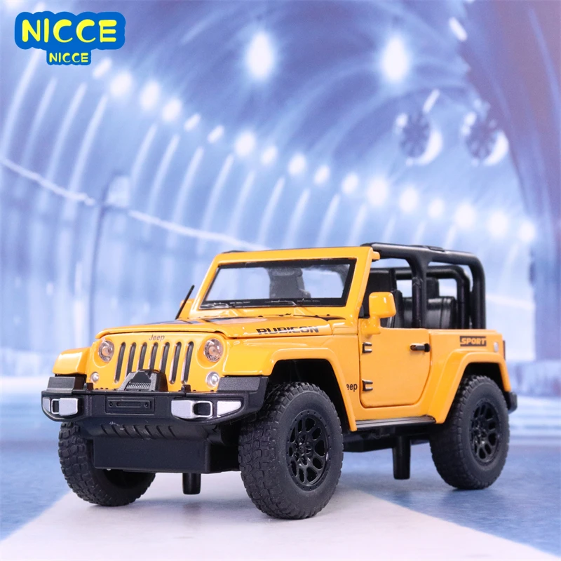 

Модель автомобиля Nicce 1:32 Jeeps Wrangler Rubicon 1941, изысканная Игрушечная машина для внедорожника из сплава, коллекционная Игрушечная машина для дете...