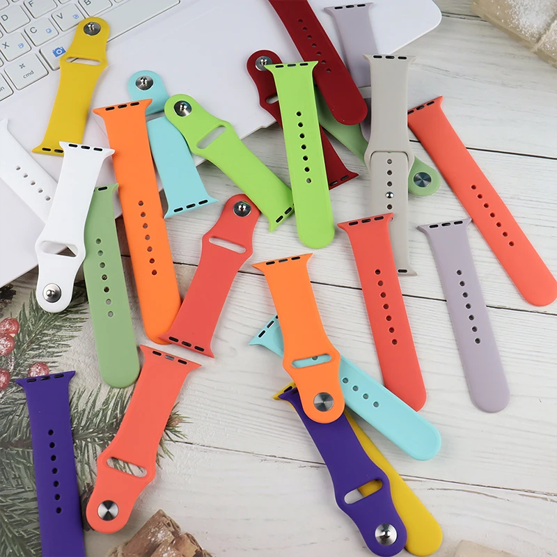 Silicone Strap For Apple Watch Band 44mm 40mm 45mm 41mm Ultra 49mm 42mm 44 45 mm correa bracelet iwatch series 7 8 se 3 4 5 6