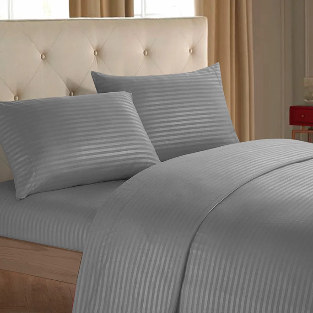 

Bed Linen Striped Embossed Bed Sheet Set Solid Color Euro Bed Linen 4pcs Nordic Bed Cover Bed Linen 2 Bedrooms Home Textile