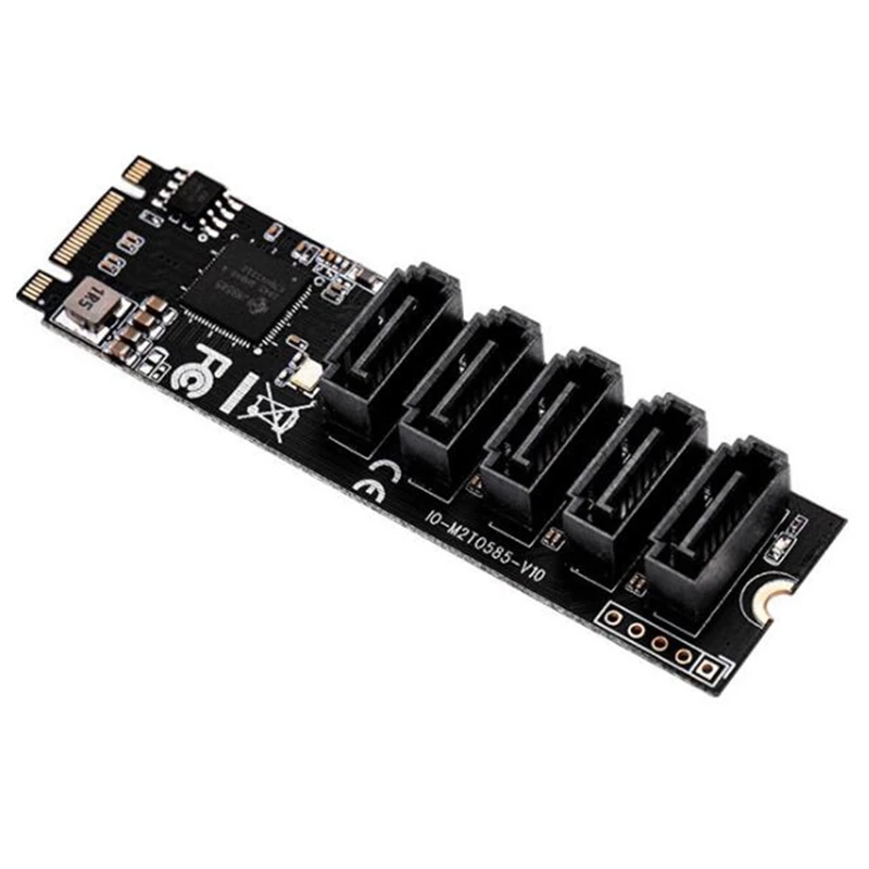 

Адаптер SSD IOCREST M.2 (Pcie 3,0) на 5 портов SATA III 6G с кабелем SATAIII, поддержка UEFI