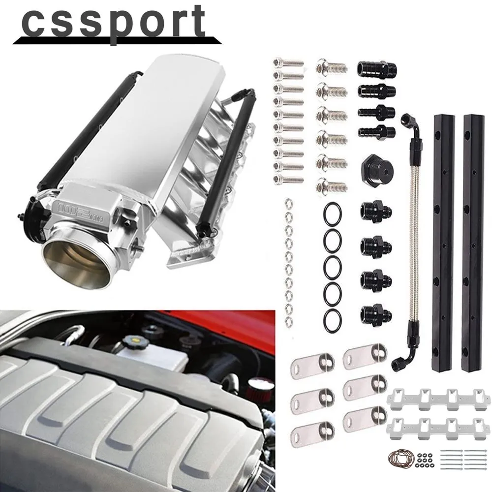 

Intake Manifold with 102mm Throttle Body Kit For Chevy Pontiac 4.8 5.3 6.0 6.2 LS LS1 LS2 LS6 GM Sheet Metal